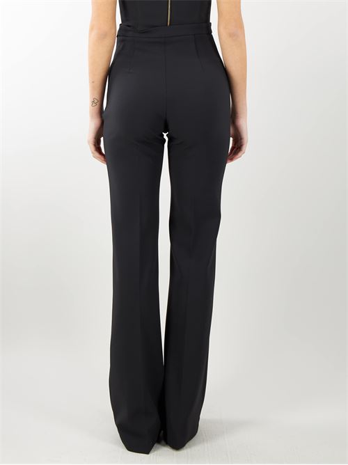 Palazzo trousers in stretch crêpe fabric with flaps Elisabetta Franchi ELISABETTA FRANCHI |  | PA02941E2110
